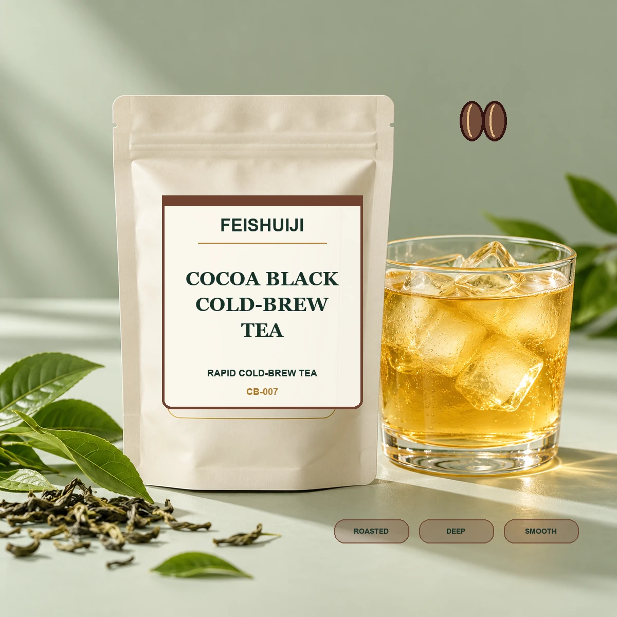 FEISHUIJI Cocoa Black Cold-Brew Tea ecommerce product presentation