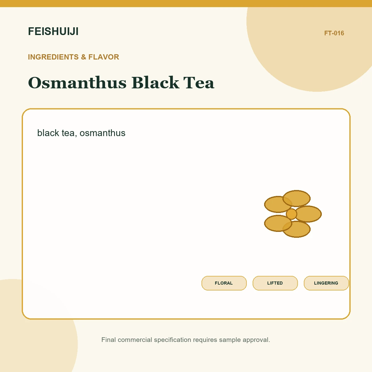 Ingredients and flavor for Osmanthus Black Tea