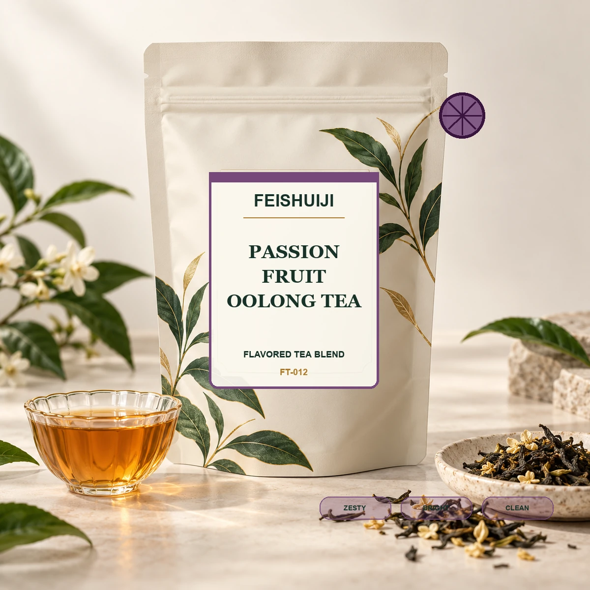 FEISHUIJI Passion Fruit Oolong Tea ecommerce product presentation
