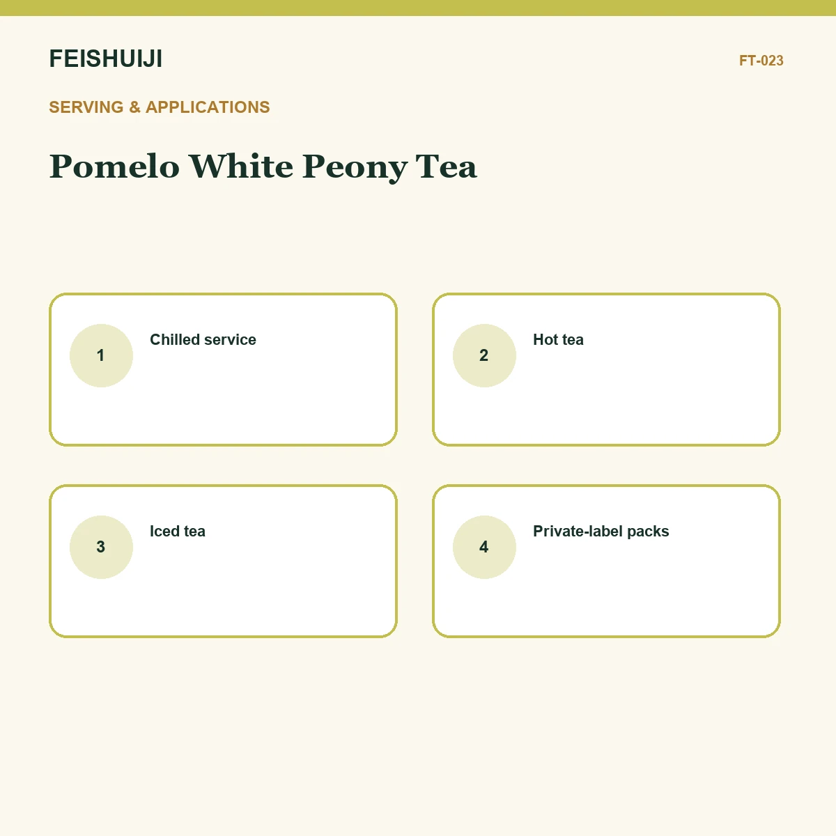 Serving and applications for Pomelo White Peony Tea