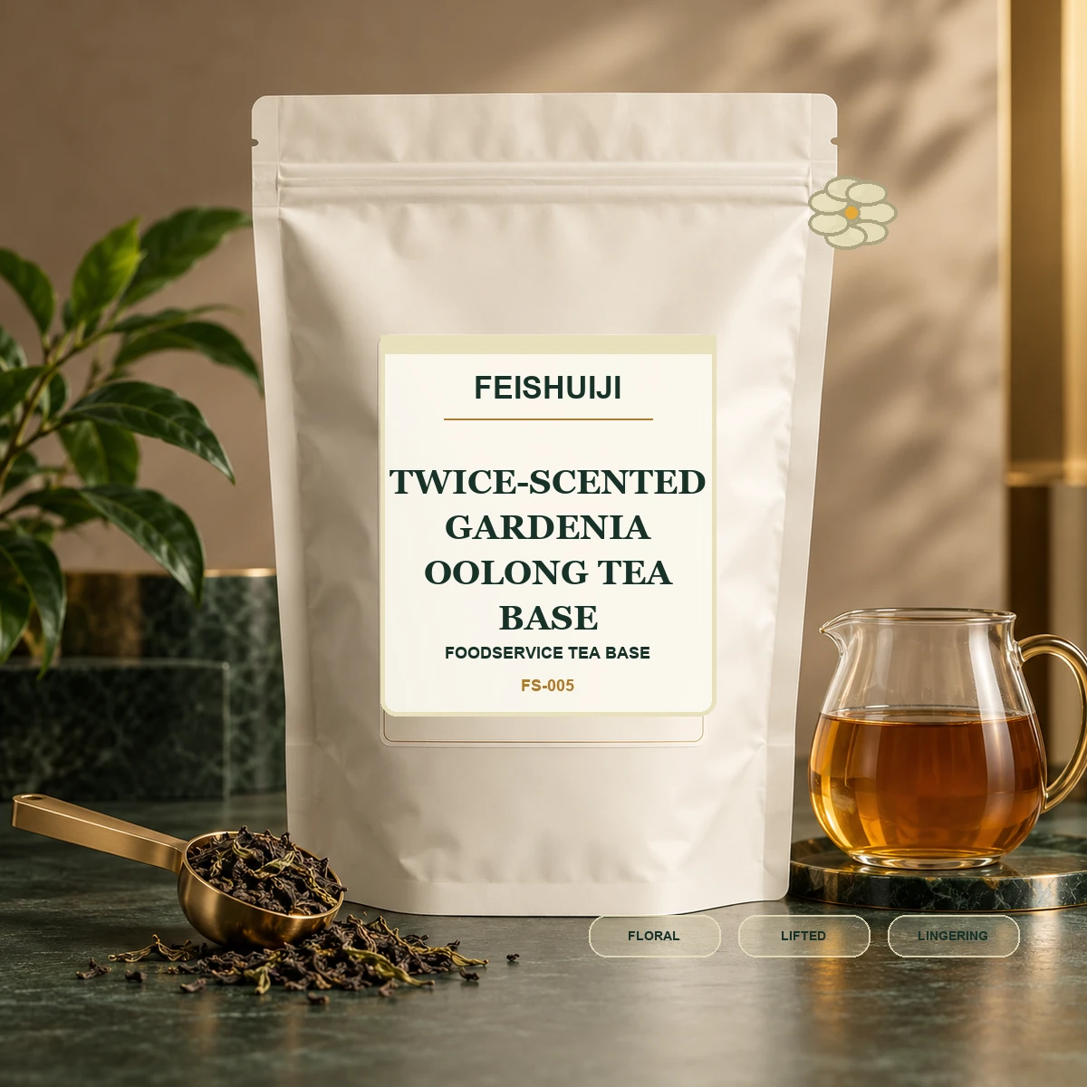 FEISHUIJI Twice-Scented Gardenia Oolong Tea Base product image